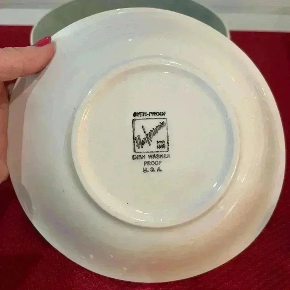 Persian key by Harker oval 4 soup or salad bowls, 7 1/2 inches wide. From 1960s - Picture 3 of 3